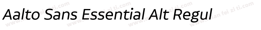 Aalto Sans Essential Alt Regular字体转换